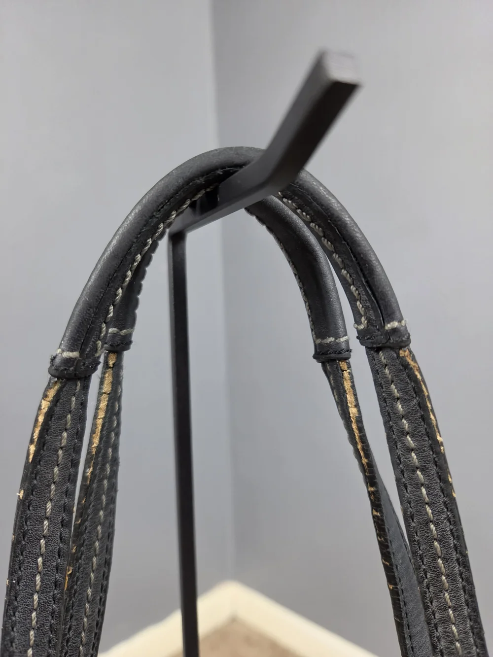Coach Black Signature Tote with Metallic Accent